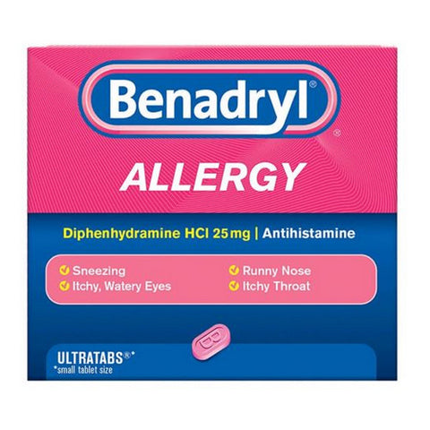 Benadryl, Allergy Ultratabs, 25 mg, 24 Tabs