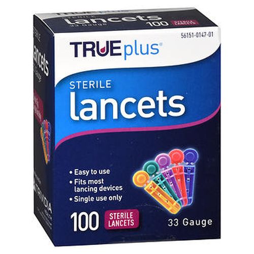 Trueplus, Sterile Lancets 33 Gauge, Count of 100