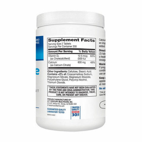 21st Century, Calcium Citrate Maximum + D3, 400 Tabs 21st Century