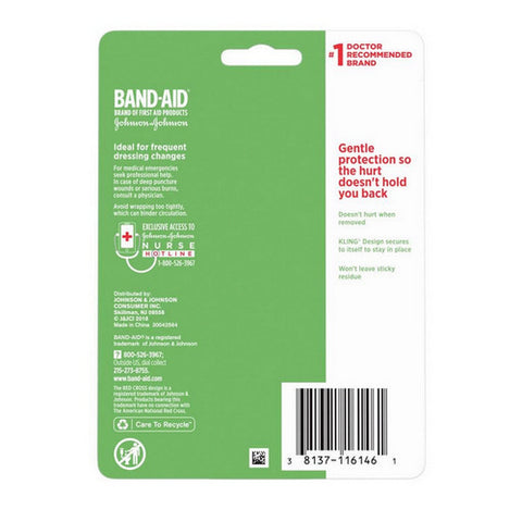 Band-Aid, Hurt Free Wrap MediumFirst Aid Hurt Free Wrap Medium, 1Each