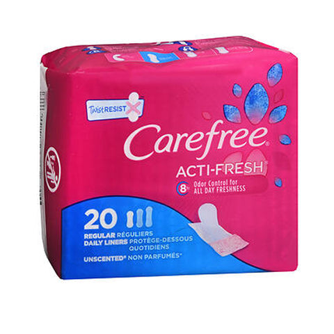 Carefree, Acti-Fresh Body Shape Pantiliners Regular Unscented, 20 Each