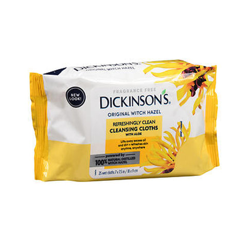 Dickinson's, Original Witch Hazel Daily Refreshingly Clean Cleansing Cloths, 25 Each