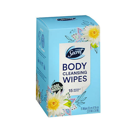 Secret, Body Cleansing Wipes Cool Waterlily, 2.6 Oz