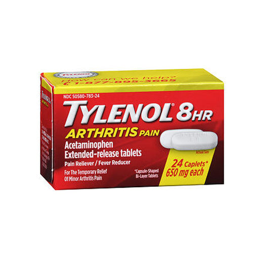 Tylenol, 8 Hr Arthritis Pain Acetaminophen Extended-Release Caplets, 650 Mg, 24 Caps