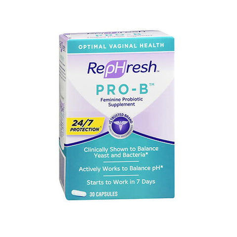 Rephresh, Pro-B Probiotic Feminine Supplement, 30 Caps