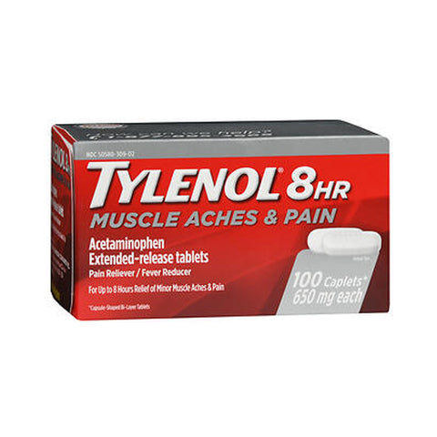 Tylenol, 8 Hour Muscle Aches & Pain Tablets Acetaminophen, 100 Tabs