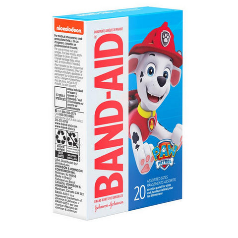 Band-Aid, Bandages Nickelodeon Paw Patrol Assorted Sizes, Box Of 20