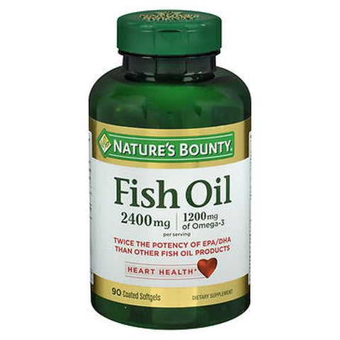 Nature's Bounty, Fish Oil Softgels, 2400 mg, 90 Softgels