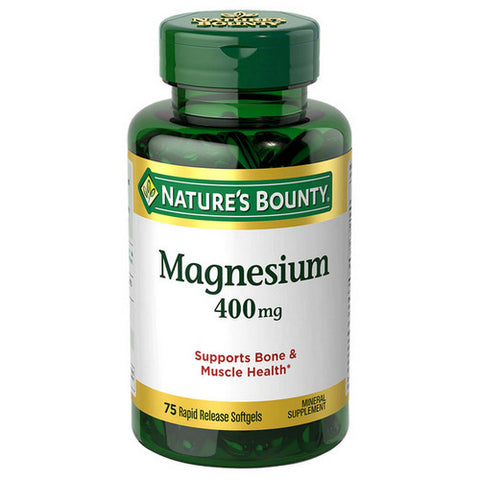 Nature's Bounty, Magnesium Rapid Release Softgels, 400 mg, 75 Softgels