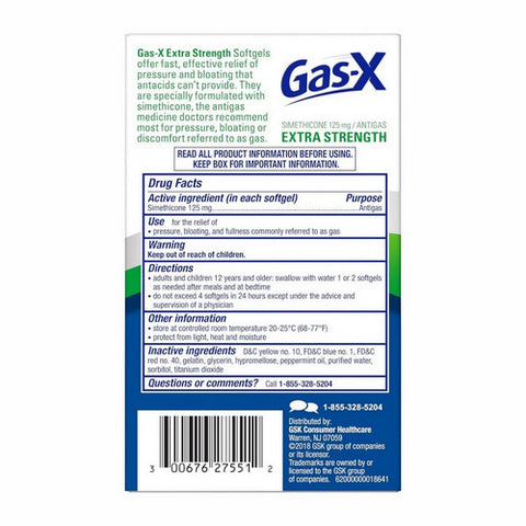 Gas-X, Softgels Extra Strength, 50 Caps