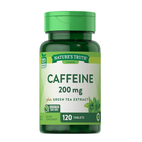 Nature's Truth, Caffeine Plus Green Tea Extract Tablets, 200 Mg, 120 Tabs