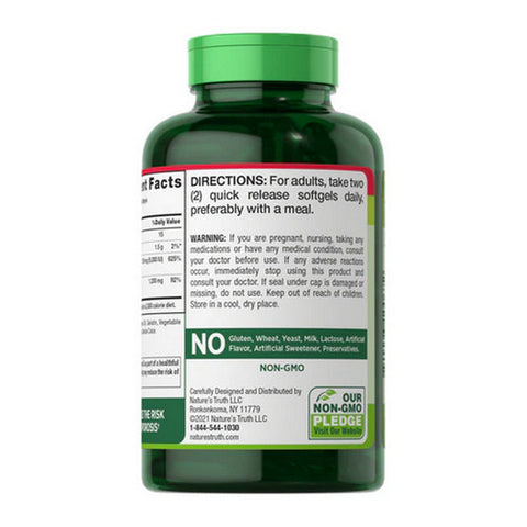 Nature's Truth, Absorbable Calcium Plus D3 Quick Release Softgels, 1200 Mg, 120 Caps