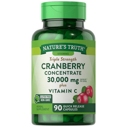 Nature's Truth, Ultra Triple Strength Cranberry Concentrate Plus Vitamin C, 30000 Mg, 90 Caps