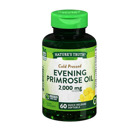 Nature's Truth, Cold Pressed Evening Primrose Oil Quick Release Softgels, 2000 Mg, 60 Caps