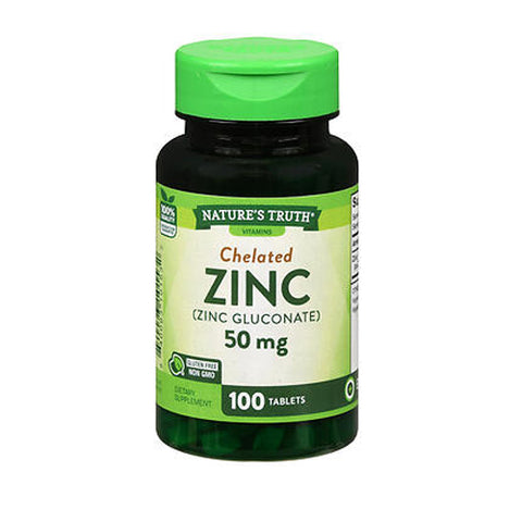 Nature's Truth, Chelated Zinc Tablets, 50 Mg, 100 Tabs