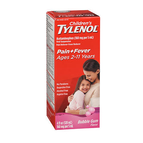 Tylenol, Children's Pain + Fever Oral Suspension Bubblegum, 4 Oz
