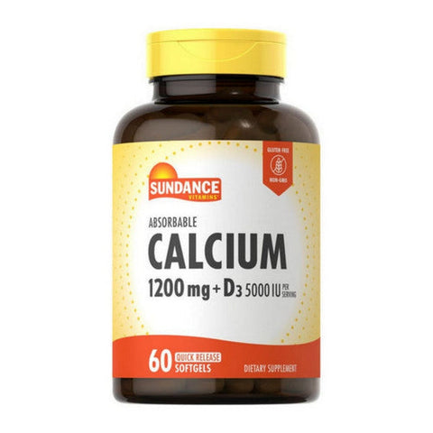 Sundance, Absorbable Calcium Plus Vitamin D3, 60 Tabs Sundance
