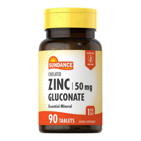Sundance, Zinc Gluconate, 50 Mg, 90 Tabs Sundance