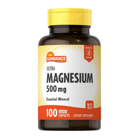 Sundance, Ultra Magnesium Coated Caplets, 500 mg, 100 Tabs