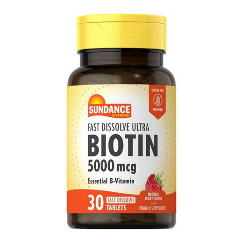 Sundance, Fast Dissolve Ultra Biotin, 5000 Mcg, 30 Tabs Sundance