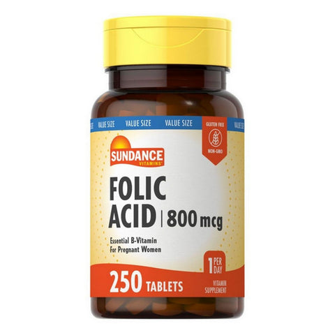 Sundance, Folic Acid, 800 mcg, 250 Tabs