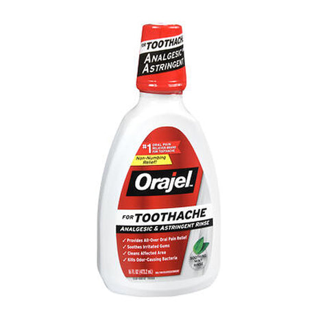 Orajel, Analgesic & Astringent Rinse for Toothache Soothing Mint, 16 Oz