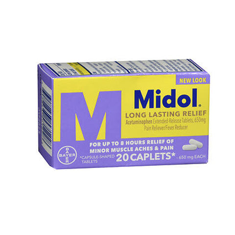 Midol, Long Lasting Relief Caplets, 20 Caps