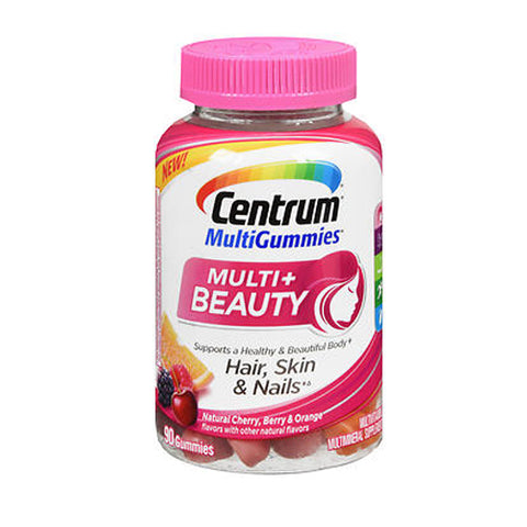 Centrum, Multigummies Multi+ Beauty Natural Cherry Berry And Orange, 90 Each