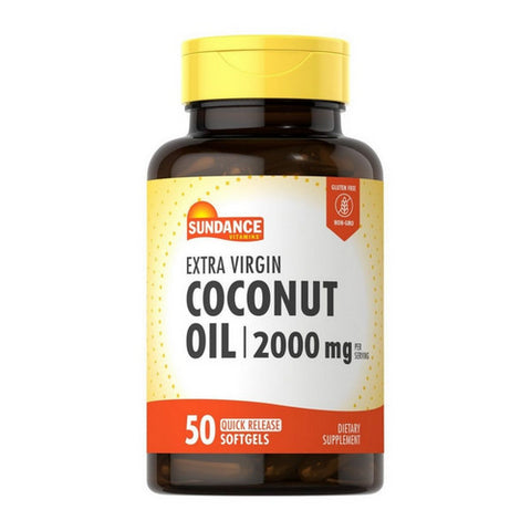 Sundance, Extra Virgin Coconut Oil Quick Release, 2000 Mg, 50 Softgels