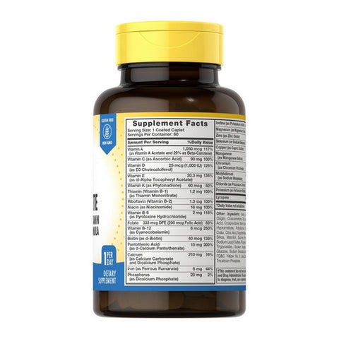 Sundance, ABC Complete Men'S Multivitamin & Mineral Formula Coated Caplets, 60 Tabs