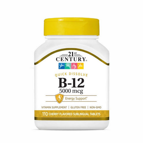 21st Century, B-12 Sublingual, 5000 mcg, 110 Tabs