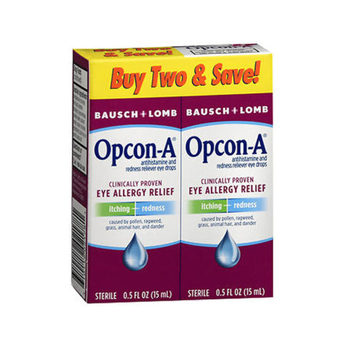 Bausch + Lomb, Opcon-A Eye Allergy Relief Drops, 1 Oz