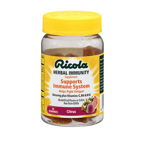 Ricola, Herbal Immunity Supplement Gummies Citrus, 24 Tabs