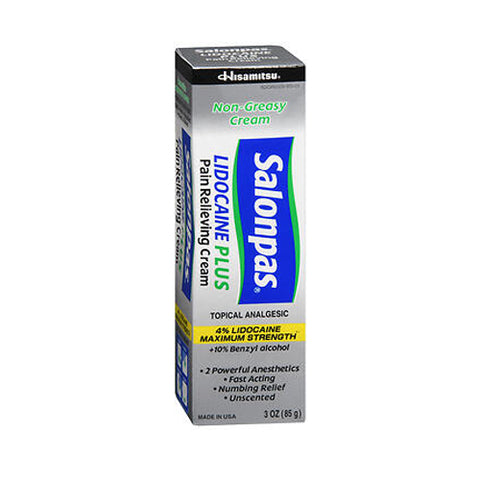 Salonpas, Lidocaine Plus Pain Relieving Cream, 3 Oz
