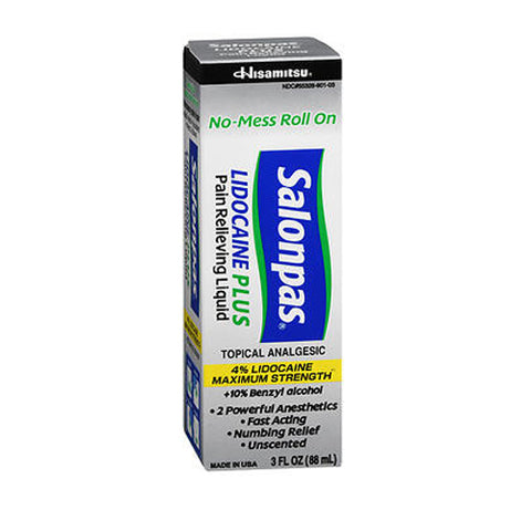 Salonpas, Lidocaine Plus Maximum Strength Pain Relieving Liquid, 3 Oz