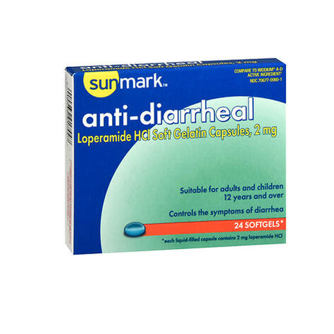 Sunmark, Anti-Diarrheal Softgels, 24 Softgels
