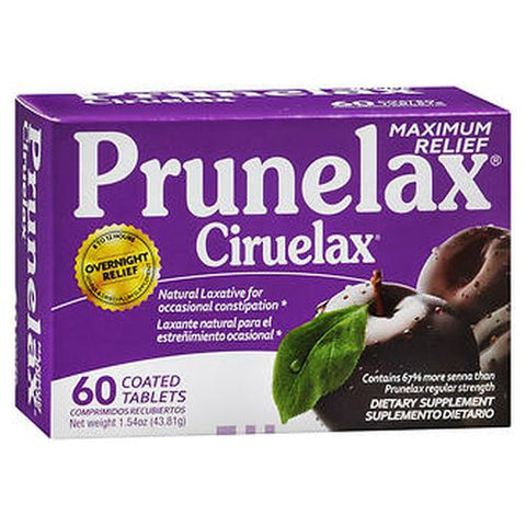 Prunelax, Ciruelax Maximum Relief Dietary Supplement Tablets, 60 Tabs