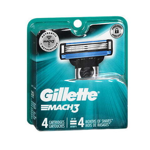 Gillette, Mens Razor Blade Refills, 4 Each