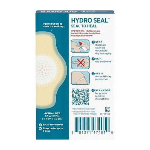 Band-Aid, Hydro Seal Hydrocolloid Gel Bandages Large 1.7 X 2.7 Inch, 6 Each Band-Aid