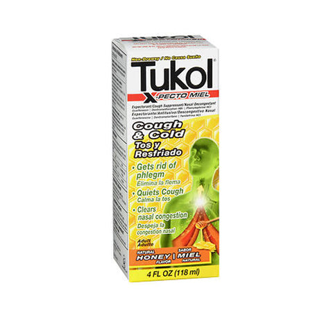 Tukol, X-Pecto Miel Cough & Cold Liquid Natural Honey Flavor, 4 Oz