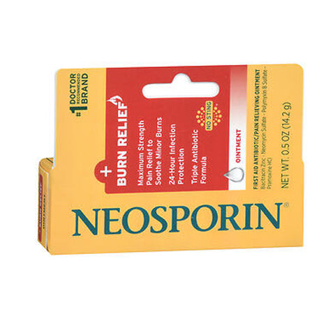 Neosporin, Burn Relief And First Aid Antibiotic Ointment, 0.5 Oz