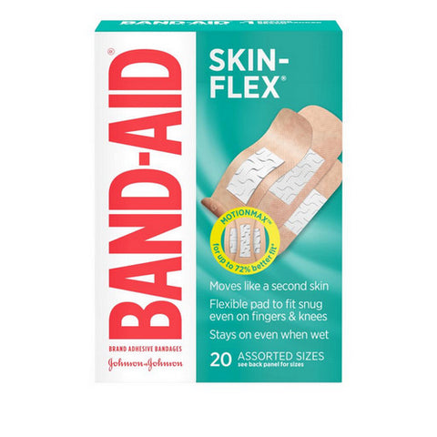 Band-Aid, Skin-Flex Bandages Assorted Sizes, 20 Each