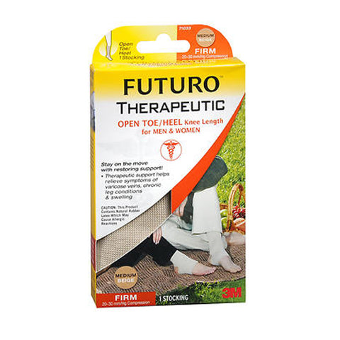 Futuro, Therapeutic Open Toe - Heel Knee Length Stocking For Men & Women, 1 Each
