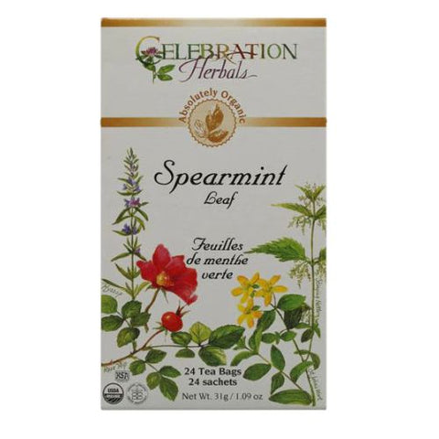 Celebration Herbals, Organic Spearmint Leaf Tea, 24 Bags