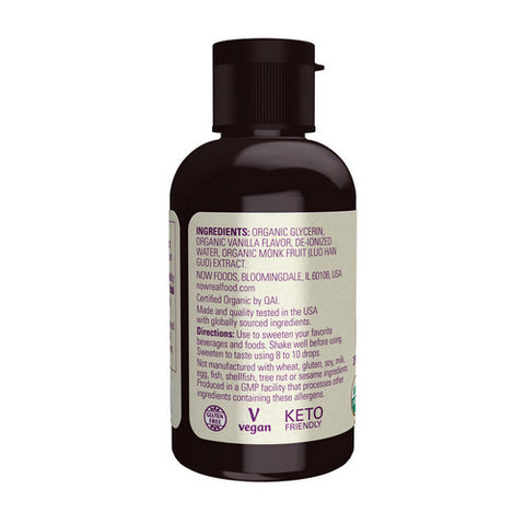 Now Foods, Organic Vanilla Liquid Monk Fruit, 1.8 Oz