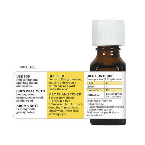 Aura Cacia, Essential Oil, May Chang 0.5 Oz