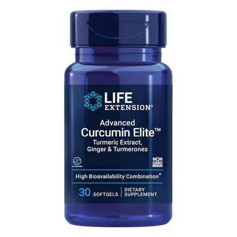 Life Extension, Advanced Curcumin Elite Turmeric Extract Ginger & Turmerones, 30 Softgels