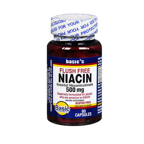 Basic Vitamins, Niacin Flush Free, 500 mg, Count of 1