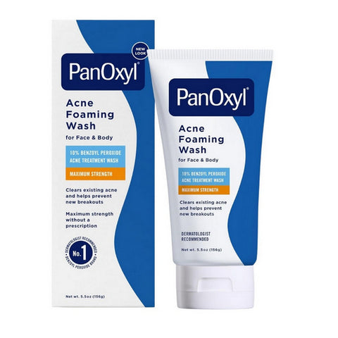 Panoxyl, Benzoyl Peroxide 10% Acne Foaming Wash Maximum Strength, 5.5 Oz