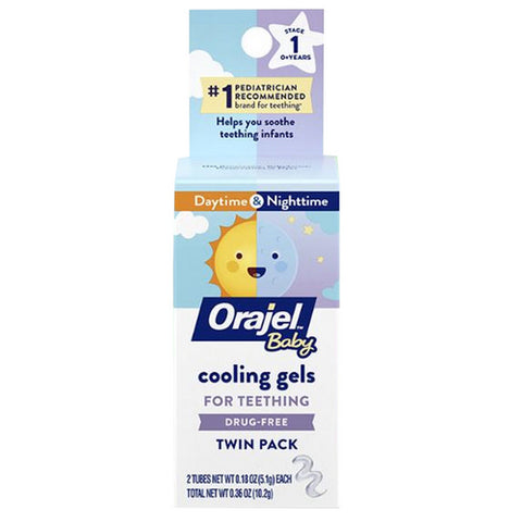 Baby Orajel, Non-Medicated Cooling Gel for Teething Nighttime, 0.18 Oz